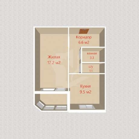 Фотография 1-комнатная квартира по адресу Одинцова ул., д. 3 к. 2 - фото 18