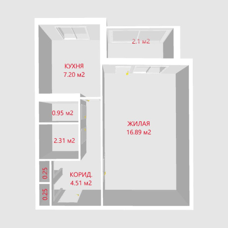 Фотография 1-комнатная квартира по адресу Любимова просп., д. 46 к. 1 - фото 17