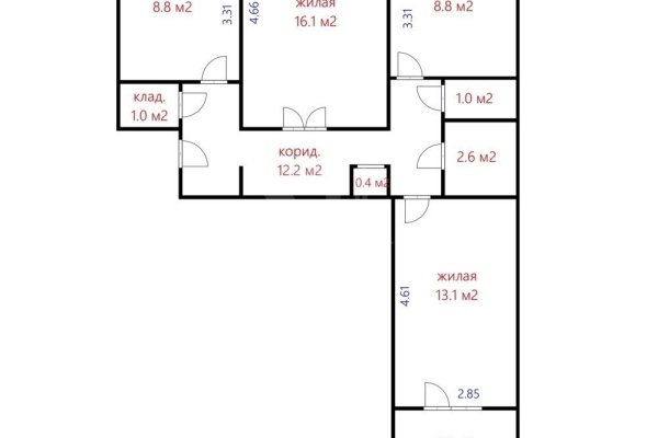 3-комнатная квартира по адресу Слободская ул., д. 119 - фото 19