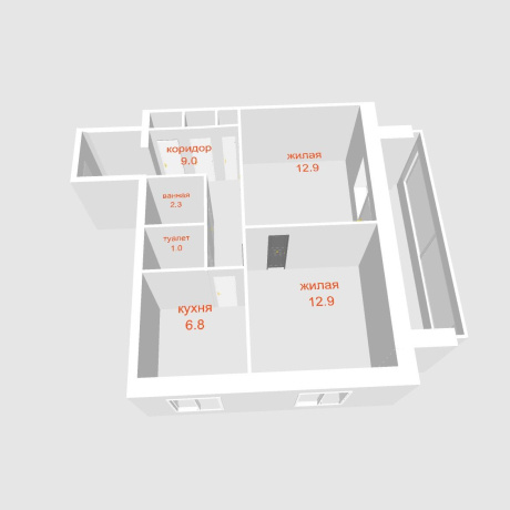 Фотография 2-комнатная квартира по адресу Хоружей ул., д. 19 - фото 17