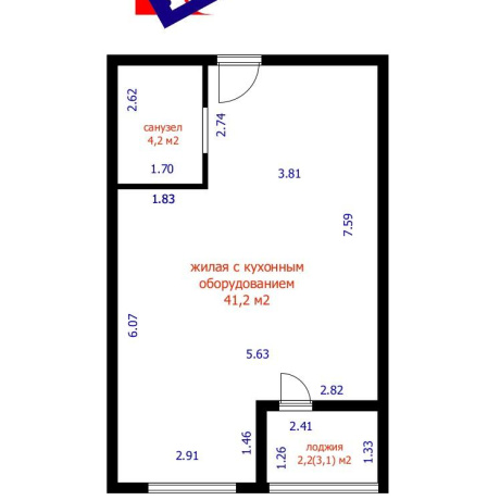 Фотография 2-комнатная квартира по адресу Леонида Щемелёва ул., д. 28 - фото 16