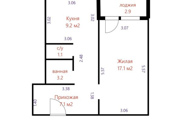 1-комнатная квартира по адресу Леонардо Да Винчи ул., д. 2 - фото 12