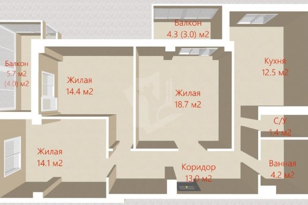 3-комнатная квартира по адресу Матусевича ул., д. 70 - фото 20