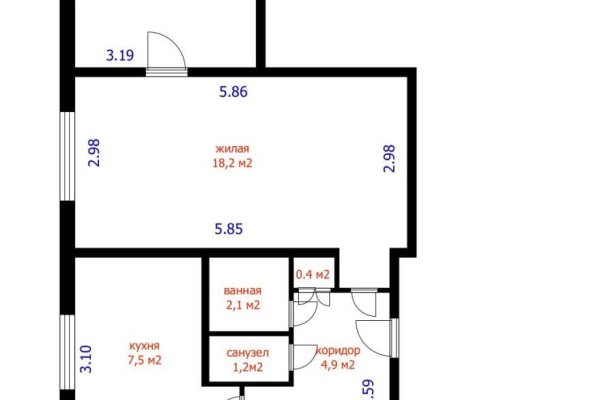 3-комнатная квартира по адресу Данилы Сердича ул., д. 8 к. 1 - фото 19