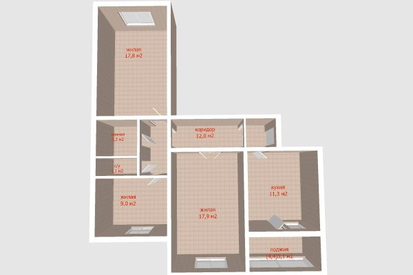 3-комнатная квартира по адресу Колесникова ул., д. 6 - фото 19