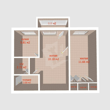 Фотография 2-комнатная квартира по адресу Филимонова ул., д. 7 - фото 20