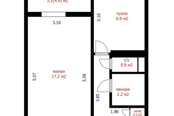 1-комнатная квартира по адресу Берута ул., д. 6 к. 1 - фото 20