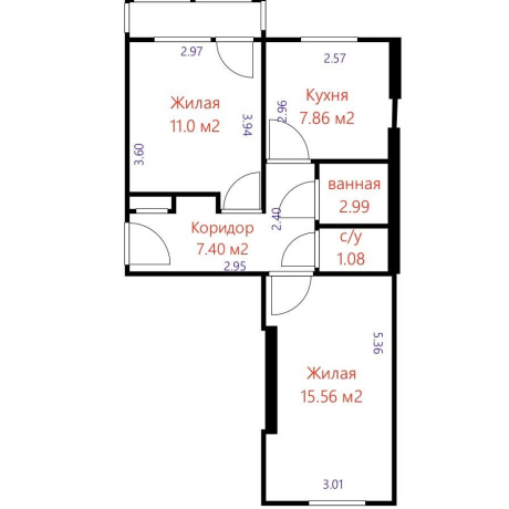 Фотография 2-комнатная квартира по адресу Карвата ул., д. 24 - фото 3