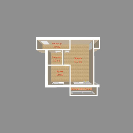 Фотография 1-комнатная квартира по адресу Волоха ул., д. 7 к. 2 - фото 15