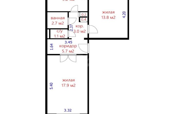 2-комнатная квартира по адресу Металлургическая ул., д. 20 к. 3 - фото 11