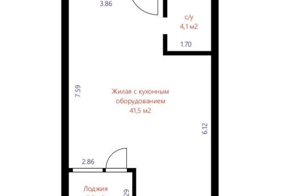 1-комнатная квартира по адресу Брилевская ул., д. 27 - фото 18