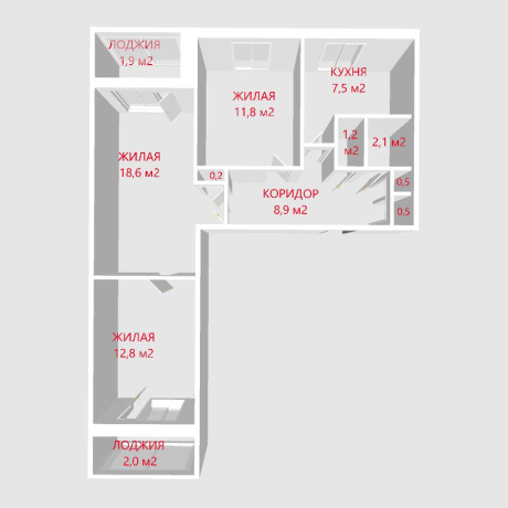 Фотография 3-комнатная квартира по адресу Глебки ул., д. 8 - фото 16