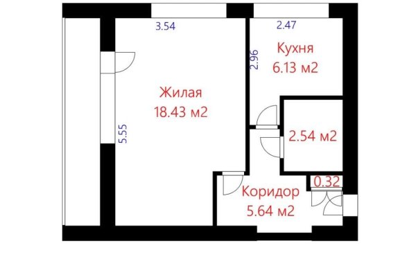 1-комнатная квартира по адресу Уборевича ул., д. 12 - фото 9