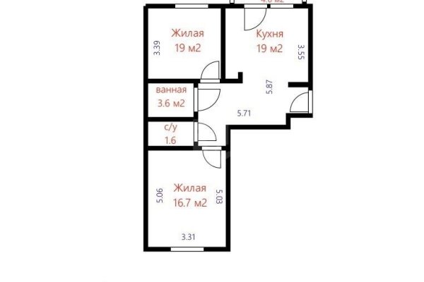 2-комнатная квартира по адресу Княгининская ул., д. 8 - фото 16