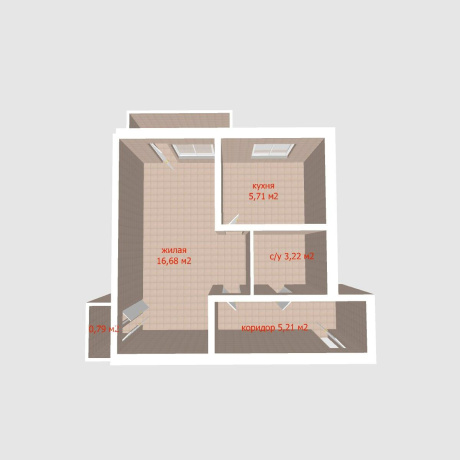 Фотография 1-комнатная квартира по адресу Волоха ул., д. 9 к. 1 - фото 13