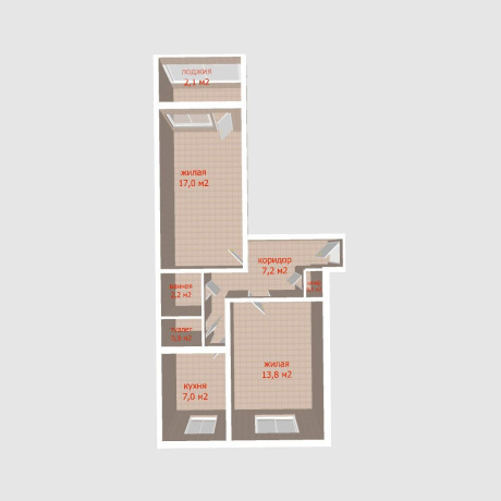 Фотография 2-комнатная квартира по адресу Никифорова ул., д. 8 - фото 15