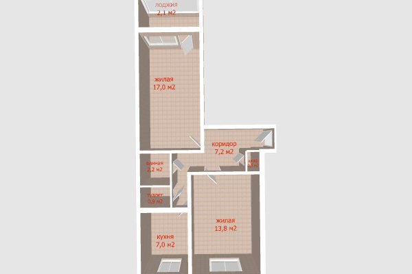 2-комнатная квартира по адресу Никифорова ул., д. 8 - фото 15