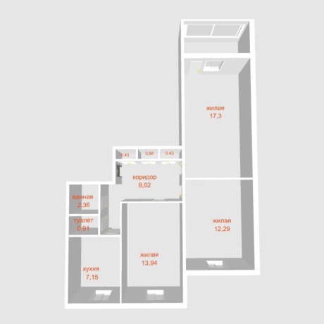 Фотография 3-комнатная квартира по адресу Асаналиева ул., д. 5 - фото 2