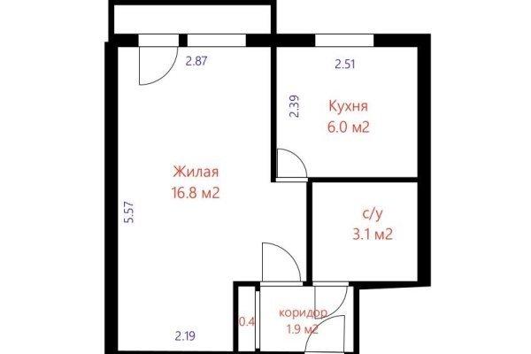 1-комнатная квартира по адресу Пуховичская ул., д. 17 - фото 2