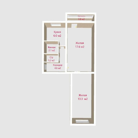 Фотография 2-комнатная квартира по адресу Пушкина просп., д. 40 к. 1 - фото 2