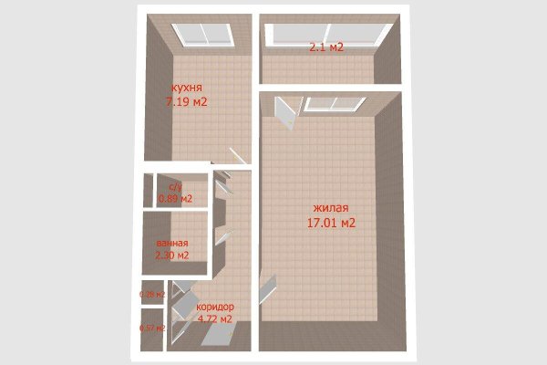 1-комнатная квартира по адресу Багратиона 2-й пер., д. 19 - фото 19