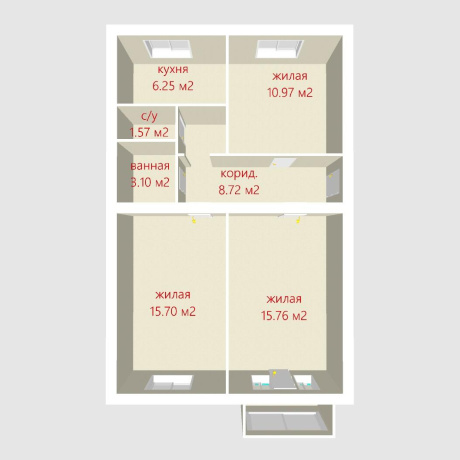 Фотография 3-комнатная квартира по адресу Скрипникова ул., д. 5 - фото 3
