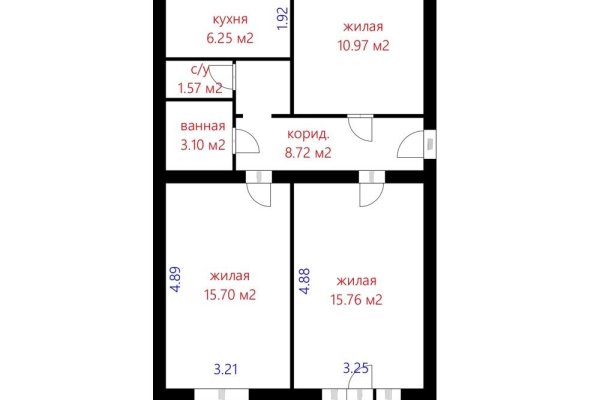3-комнатная квартира по адресу Скрипникова ул., д. 5 - фото 2