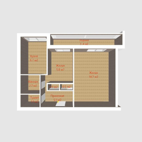 Фотография 2-комнатная квартира по адресу Металлургическая ул., д. 5 - фото 14