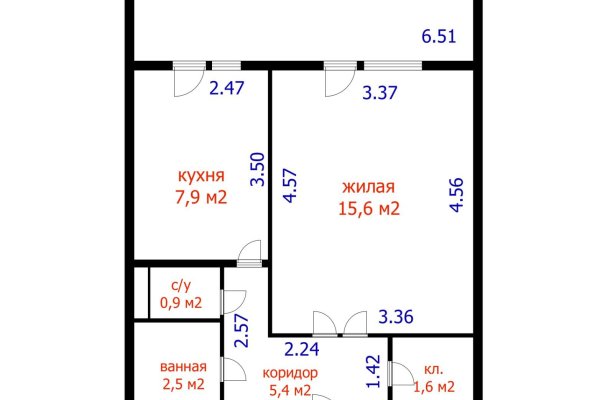 1-комнатная квартира по адресу Горецкого ул., д. 27 - фото 2