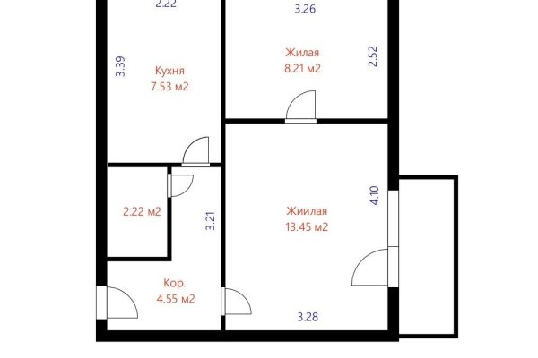 2-комнатная квартира по адресу Карастояновой ул., д. 17 - фото 17