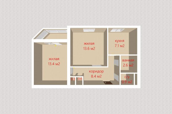 2-комнатная квартира по адресу Микрорайон 1 м-н, д. 17 - фото 20