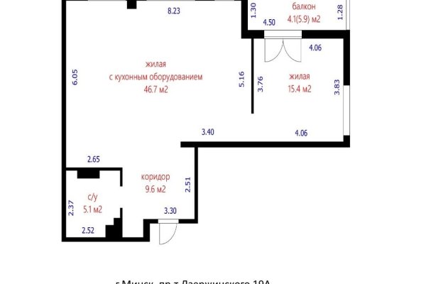 2-комнатная квартира по адресу Дзержинского просп., д. 19 к. А - фото 9