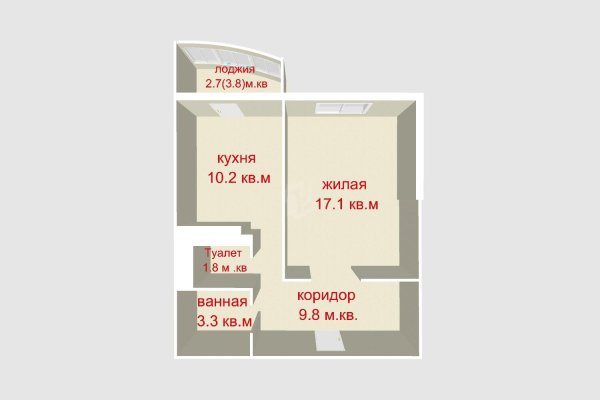 1-комнатная квартира по адресу Советская ул., д. 63 к. 1 - фото 14