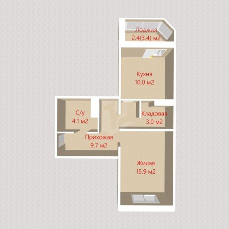 Фотография 1-комнатная квартира по адресу Первомайская ул., д. 56 - 18