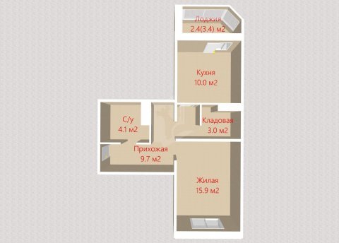 1-комнатная квартира по адресу Первомайская ул., д. 56 - фото 18