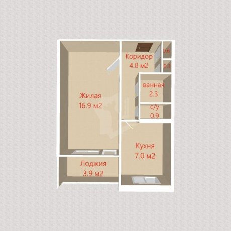 Фотография 1-комнатная квартира по адресу Алтайская ул., д. 64 к. 1 - 3