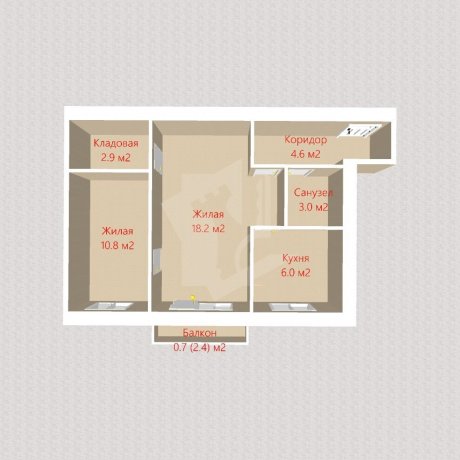 Фотография 2-комнатная квартира по адресу Кнорина ул., д. 11 - 15