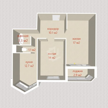 Фотография 2-комнатная квартира по адресу Корженевского пер., д. 2 к. А - 20