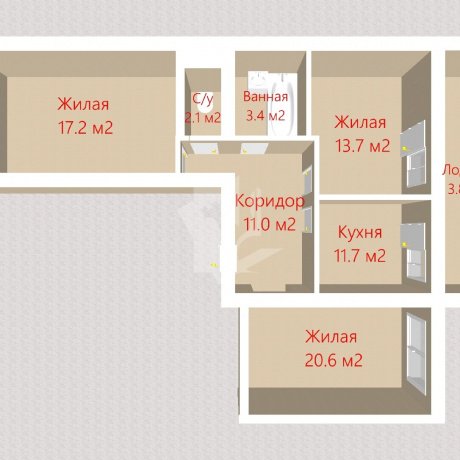 Фотография 3-комнатная квартира по адресу Короткевича ул., д. 8 к. А - 20