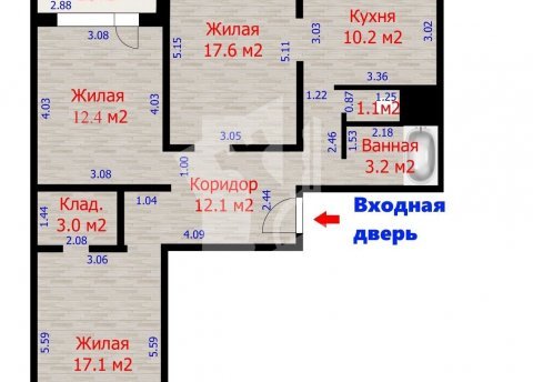 3-комнатная квартира по адресу Александрова ул., д. 10 - фото 20