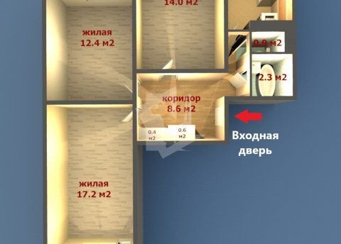 3-комнатная квартира по адресу Рафиева ул., д. 80 - фото 15