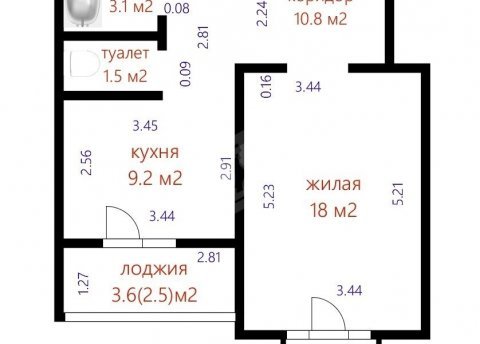 1-комнатная квартира по адресу Одесская ул., д. 20 к. а - фото 20