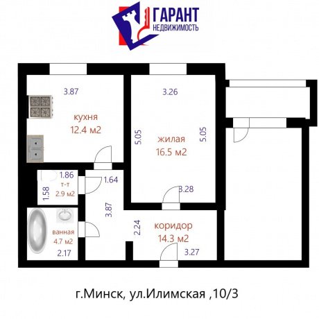 Фотография 2-комнатная квартира по адресу Илимская ул., д. 10 к. 3 - 20