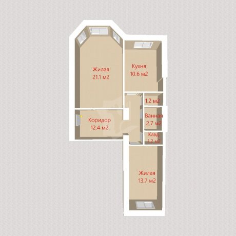 Фотография 2-комнатная квартира по адресу Свердлова ул., д. 24 - 18