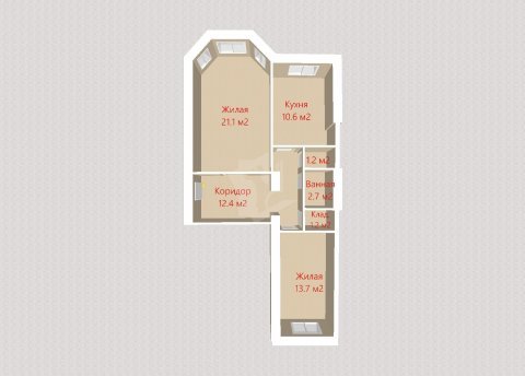 2-комнатная квартира по адресу Свердлова ул., д. 24 - фото 18