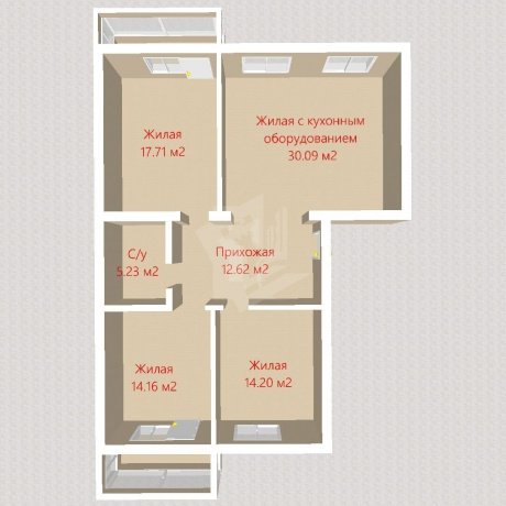 Фотография 4-комнатная квартира по адресу Курганная ул., д. 35 - 17
