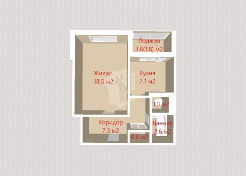 1-комнатная квартира по адресу Якубова ул., д. 32 - фото 3