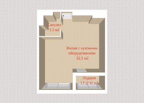 1-комнатная квартира по адресу Левина ул., д. 7 - фото 16
