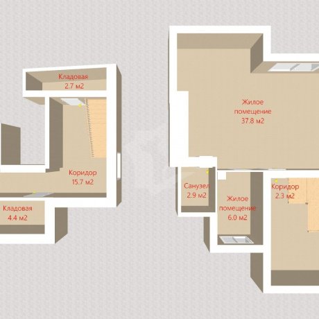 Фотография 2-комнатная квартира по адресу Авангардная ул., д. 48 к. А - 14