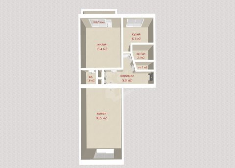 2-комнатная квартира по адресу Менделеева ул., д. 5 - фото 17